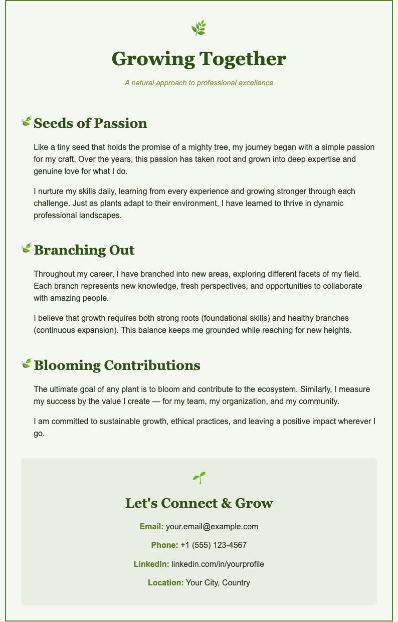 Botanical nature self introduction